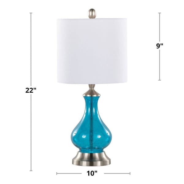 LumiSource Jasmine 22in. Glass Table Lamp