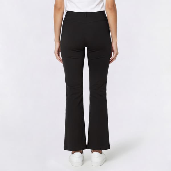 Womens Love Scarlet Faux Slash Pocket Flower Button Dress Pants
