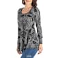 Womens 24/7 Comfort Apparel Long Sleeve Paisley Tunic - image 5