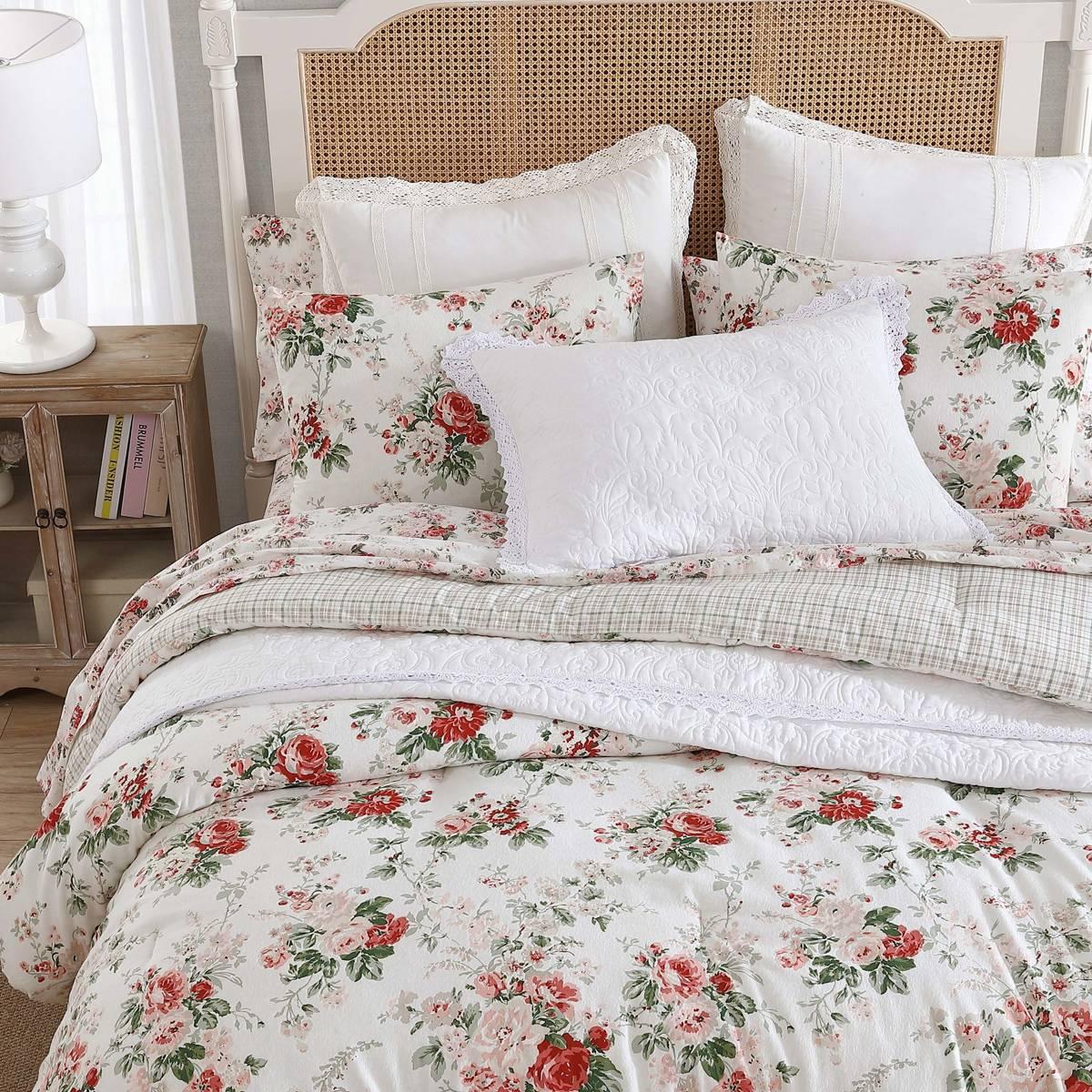 Laura Ashley Ashfield Cotton Flannel Comforter Set