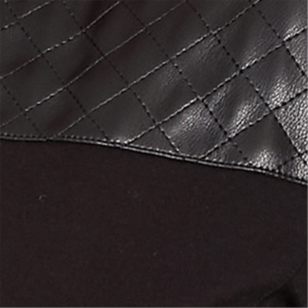 Petite Alfred Dunner Barcelona Ponte Knit Faux Leather Jacket