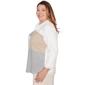 Plus Size Alfred Dunner Comfort & Joy Color Block Sweater - image 4