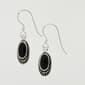 Marsala Oval Onyx Fishhook Earrings - image 1