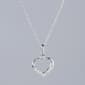 Kids Sterling Silver Open Heart Cubic Zirconia Necklace - image 1