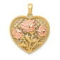 Gold Classics&#40;tm&#41; 14kt. Two-Tone Flowers in Heart Pendant - image 1