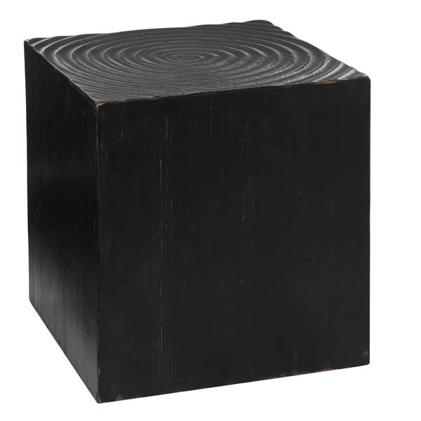 9th & Pike(R) Black Rustic Wood Accent Table - image 