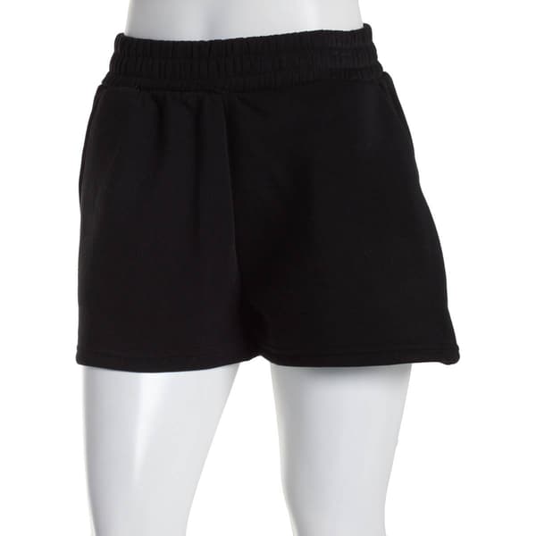 Juniors Moral Society Pull On Fleece Elastic Waist Shorts
