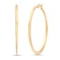 Saffron 80mm 18kt. Gold-Polished Flat-Bottom Hoop Earrings - image 1