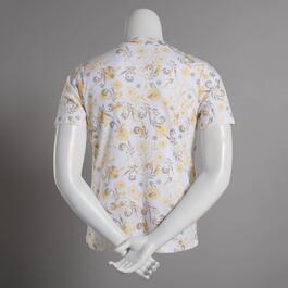 Womens Hasting & Smith Short Sleeve Cornsilk Floral 2Fer Tee