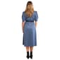 Womens Emma & Michele Puff Sleeve Print Knit Dress w/Belt - image 2