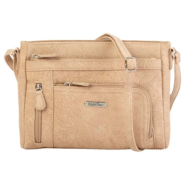 MultiSac Summerville East/West Crossbody - Stitched Floral Sand