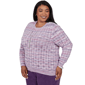Plus Size Alfred Dunner Vail Space Dye Rib Knit Sweater - image 3