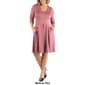 Plus Size 24/7 Comfort Apparel Elbow Sleeve Pocket Shift Dress - image 13