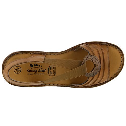 Womens Spring Step Karmel Slingback Sandals - Camel