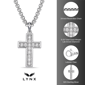 Mens Lynx 1/2ctw. Lab-Grown Diamond Cross Necklace-LGM0020P50SIL - image 4