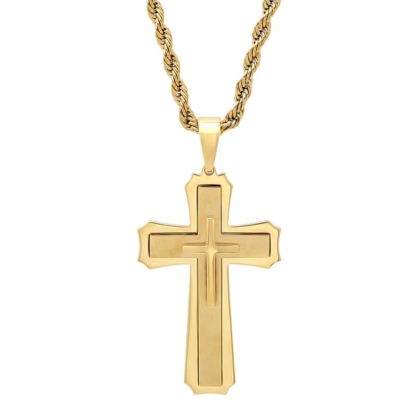 Mens Gentlemen&#39;s Classics(tm) Stacked Cross Pendant Necklace