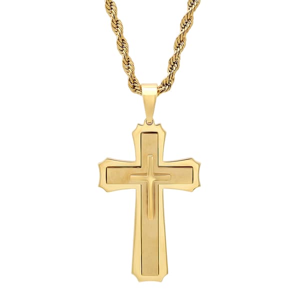 Mens Gentlemen&#39;s Classics(tm) Stacked Cross Pendant Necklace - image 