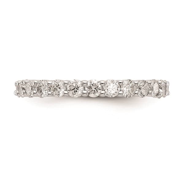 Pure Fire 14kt. White Gold Lab Grown Diamond Prong Eternity Band - image 