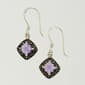 Marsala Silver Plated Marcasite Fishhook Earrings - image 1