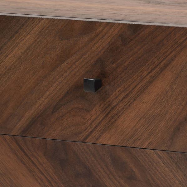 Baxton Studio Hartman Mid-Century Walnut Brown Wood TV Stand