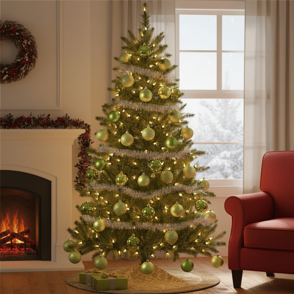 Northlight 32ct. Kiwi Green 4-Finish Christmas Ball Ornaments