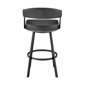 Armen Living Chelsea Faux Leather Bar Height Swivel Bar Stool - image 4