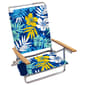 Lay Flat 5 Position Beach Chair with Cup Holder - image 1