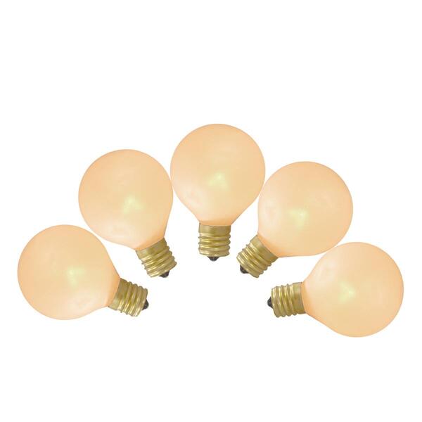 Northlight Seasonal 10ct. Pearl White G50 Globe Replacement Bulbs - image 