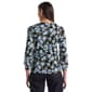 Petite Rafaella® 3/4 Sleeve Floral Henley Blouse - image 2