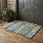 HomeRoots Green & Blue Geometric Distressed Accent Rug - image 1