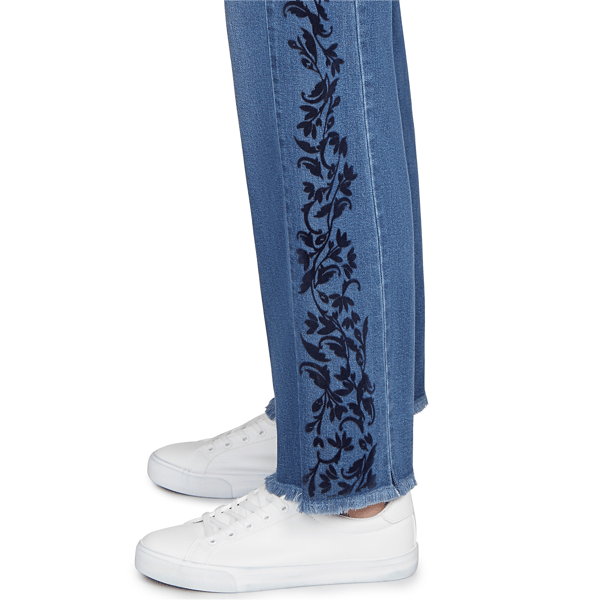 Womens Ruby Rd. Fall Flair Floral Bootcut Ankle Jeans