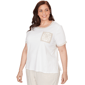 Plus Size Alfred Dunner Natural Wonder Crochet Pocket Tee - image 3