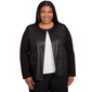 Plus Size Alfred Dunner Business As Usual Sweater Trim Faux Leat - image 1