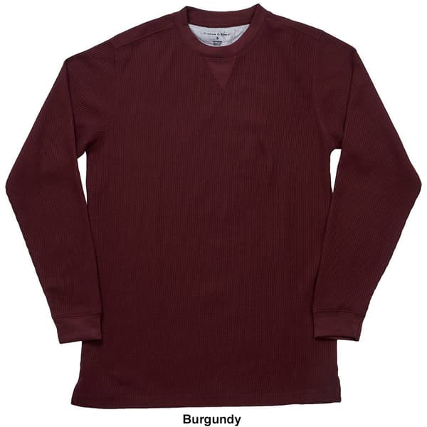 Mens Preswick & Moore® Long Sleeve Thermal Crew Neck Pajama Shirt - image 