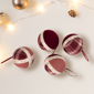 Northlight 4ct. Plaid & Knitted Christmas Ball Ornaments - image 3