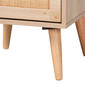 Baxton Studio Baird Oak Brown Wood/Rattan 2-Drawer Nightstand - image 6