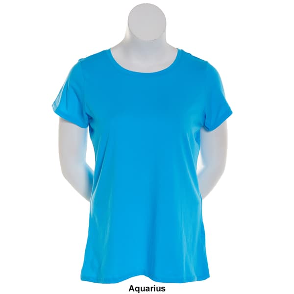 Juniors Plus Aveto Short Sleeve Crew Neck Basic Top