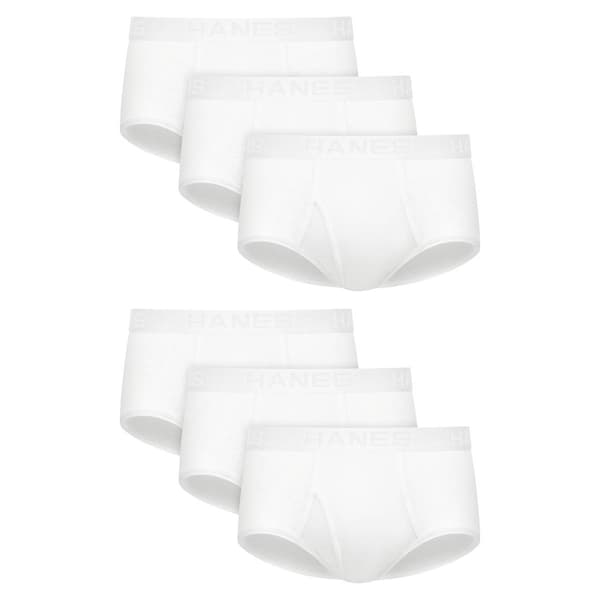 Mens Hanes Ultimate® Core 6pk. Briefs - White