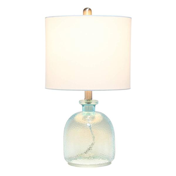 Lalia Home Classix Hammered Glass Jar Table Lamp w/Linen Shade - image 