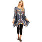 Womens White Mark Marlene Blue Novelty Print Tunic - image 1