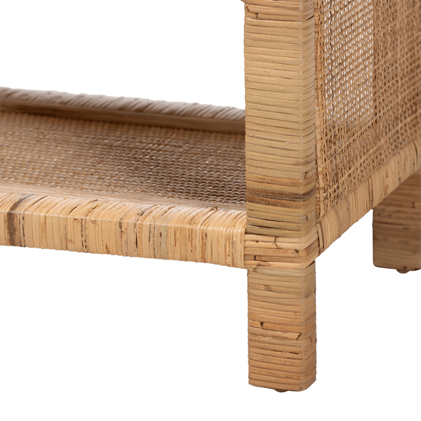 bali & pari Abelia Natural Rattan 4-Tier Display Shelf