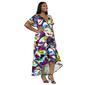 Plus Size 24/7 Comfort Apparel Floral High Low Wrap Dress - image 2