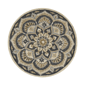 HomeRoots Traditional Black Flower Blossom Round Area Rug - image 1
