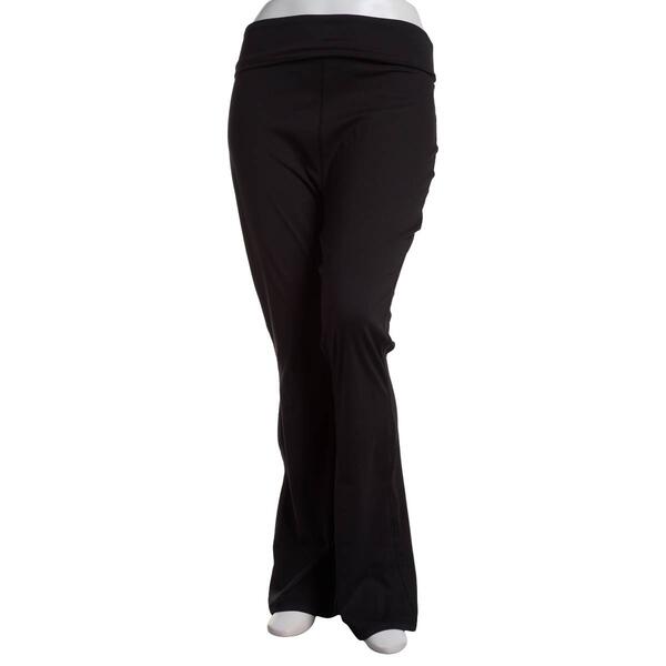 Juniors Plus Jolie & Joy Fold Over Waist Band Flare Yoga Pant - image 