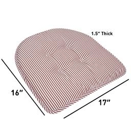 Sweet Home Collection Pinstripe Memory Foam Chair Cushions