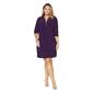 Plus Size MSK 3/4 Sleeve Half Zip Swing A-Line Dress - image 1