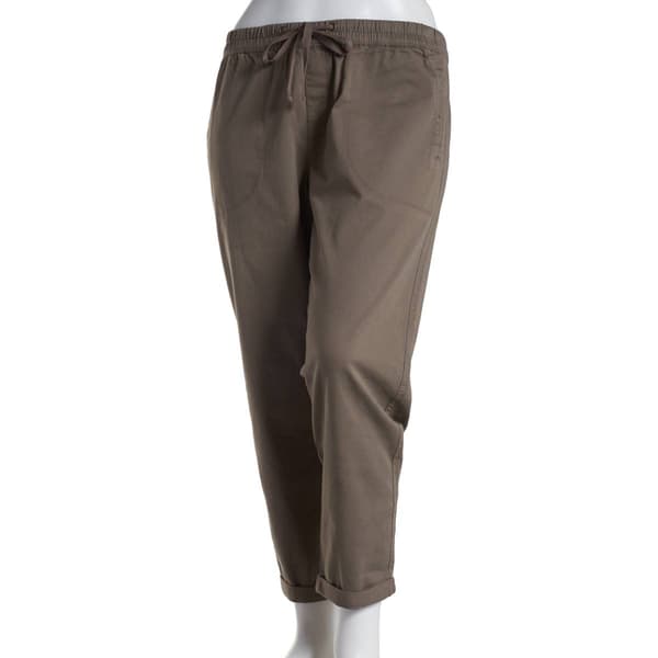 Solid Twill Drawstring Pant