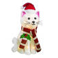 16in. Lighted Cat with Scarf and Hat - image 1