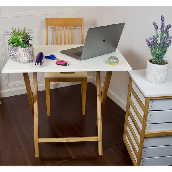 eccostyle&#8482; Solid Bamboo Frame Folding Desk