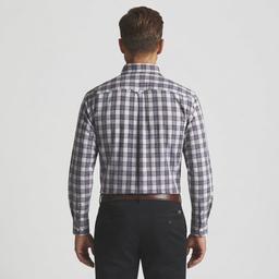 Mens Chaps Long Sleeve Stretch Plaid Button Down - Port